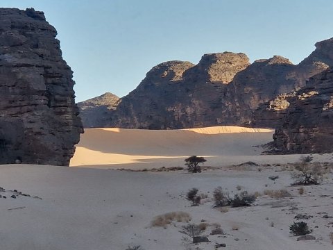 Photo du désert d'Algérie avec ses falaises